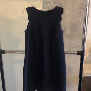 J.Crew Navy scalloped dress